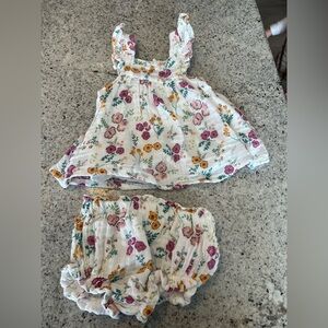 Angel dear cotton matching set outfit baby toddler girl 12-18 months